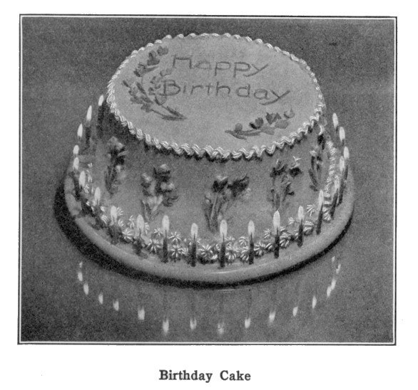 Birthday Cake Decoration Boston Cooking School Cookbook- 933